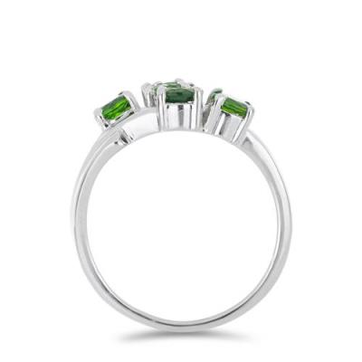 BUY 925 SILVER NATURAL CHROME DIOPSIDE GEMSTONE RING 